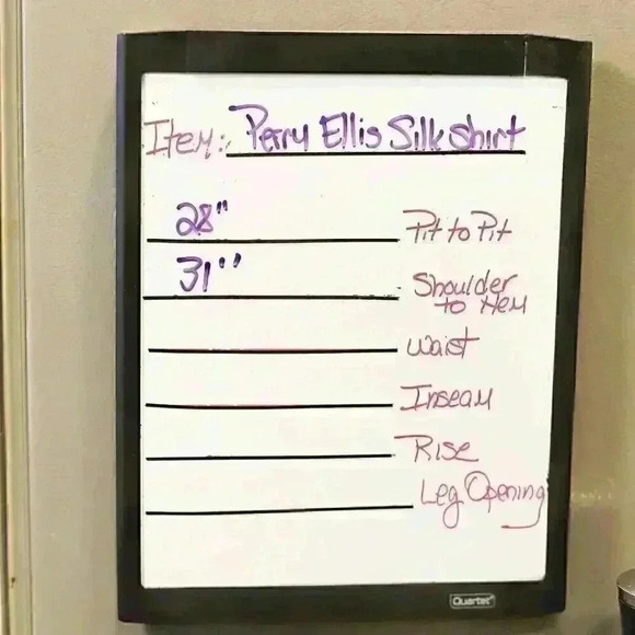 Perry Ellis Size XXL Tan/Brown 100% Silk button down - Picture 12 of 12